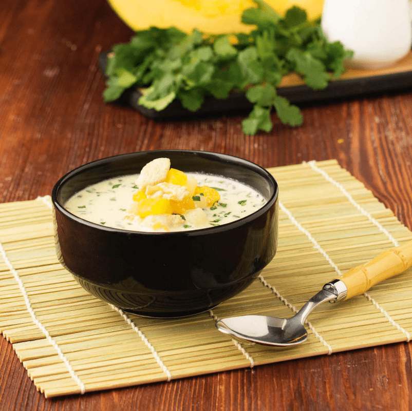 Куриный суп с тыквой по-тайски